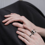 Vault: Triple Rivet Open Ring