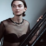 Anarchy: Pearl & Rivet Layered Chain Necklace