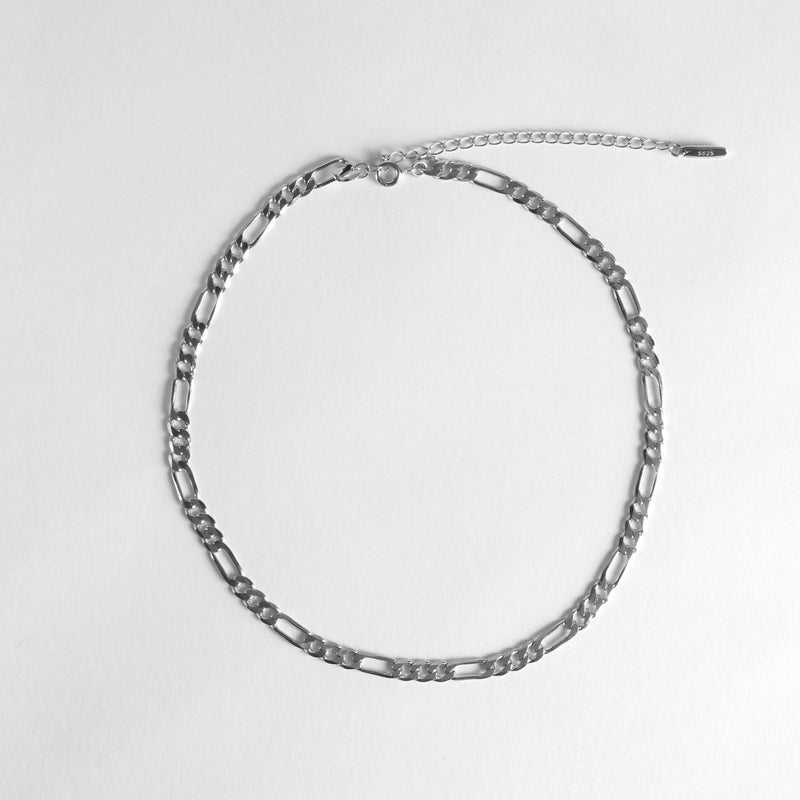 Figaro Chain Necklace - Silver