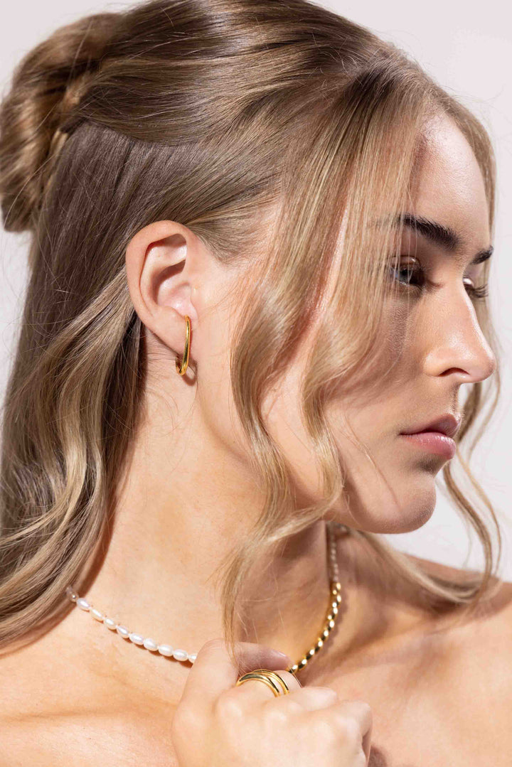 Gold Cuff Earrings 