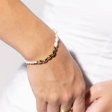 Gold/ Silver Dipped Freshwater Pearl Bracelet