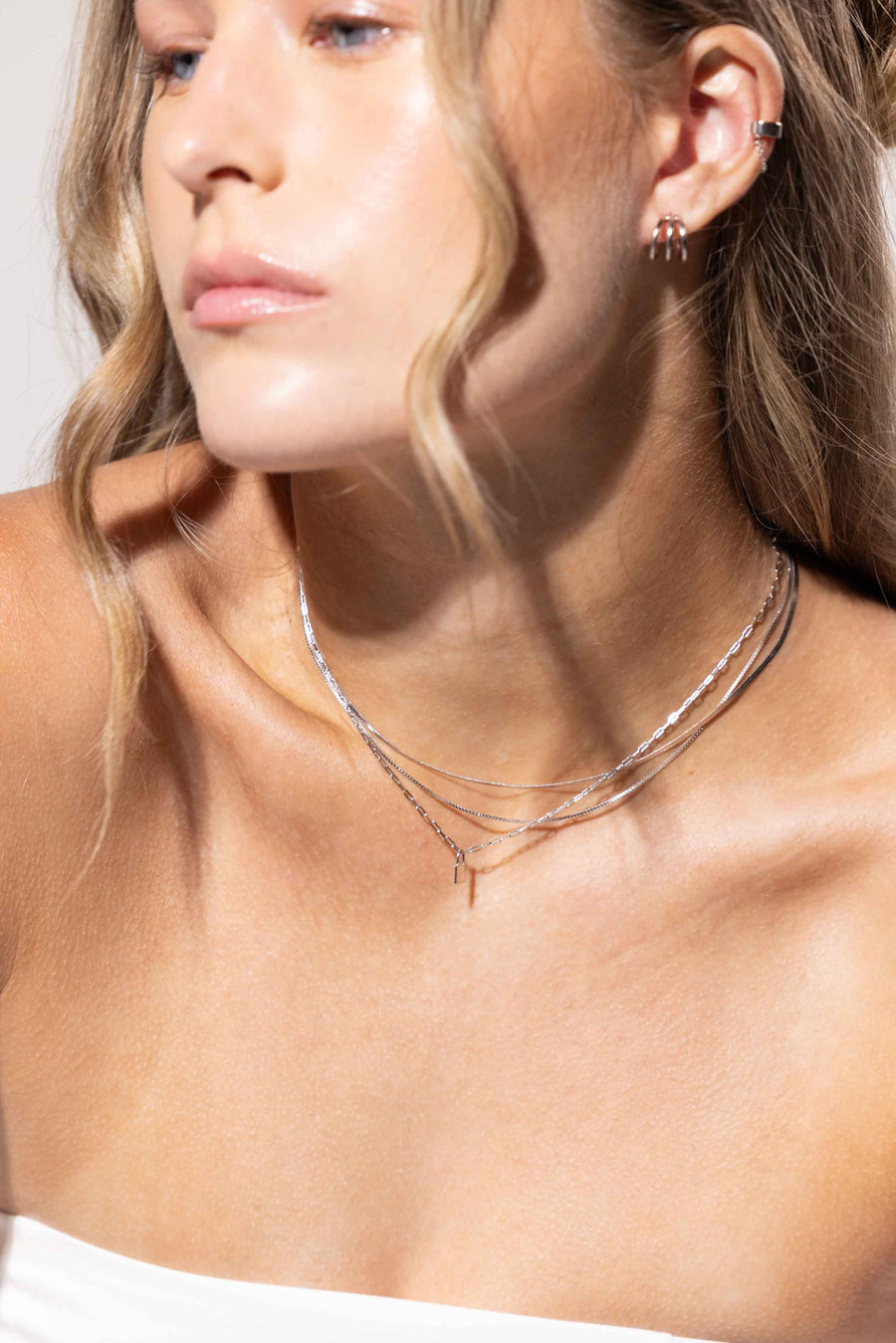 Barebone Three Layer Necklace Clasp - Silver – Barebone Apparel