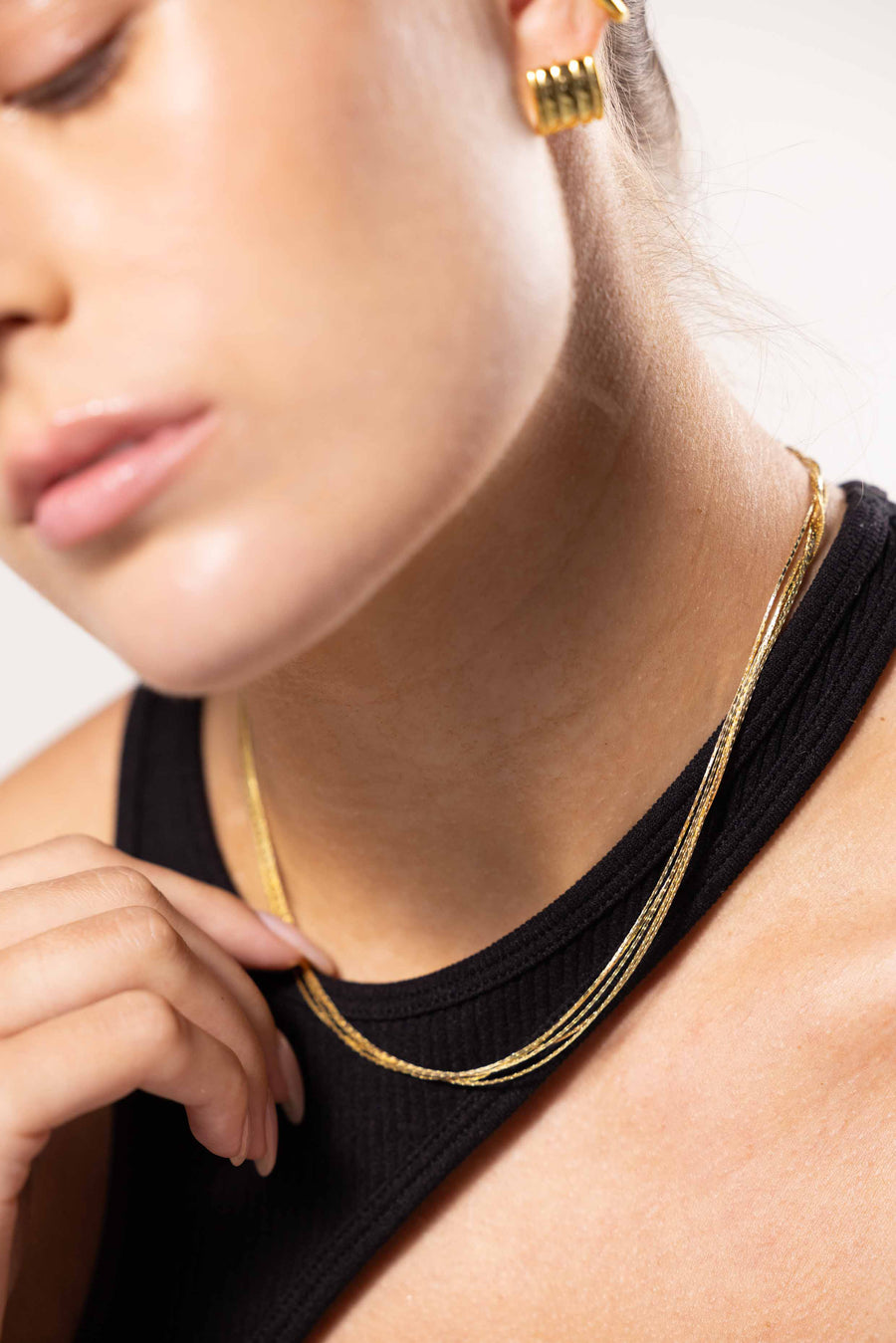 Multi-layered Gold Chain Necklace