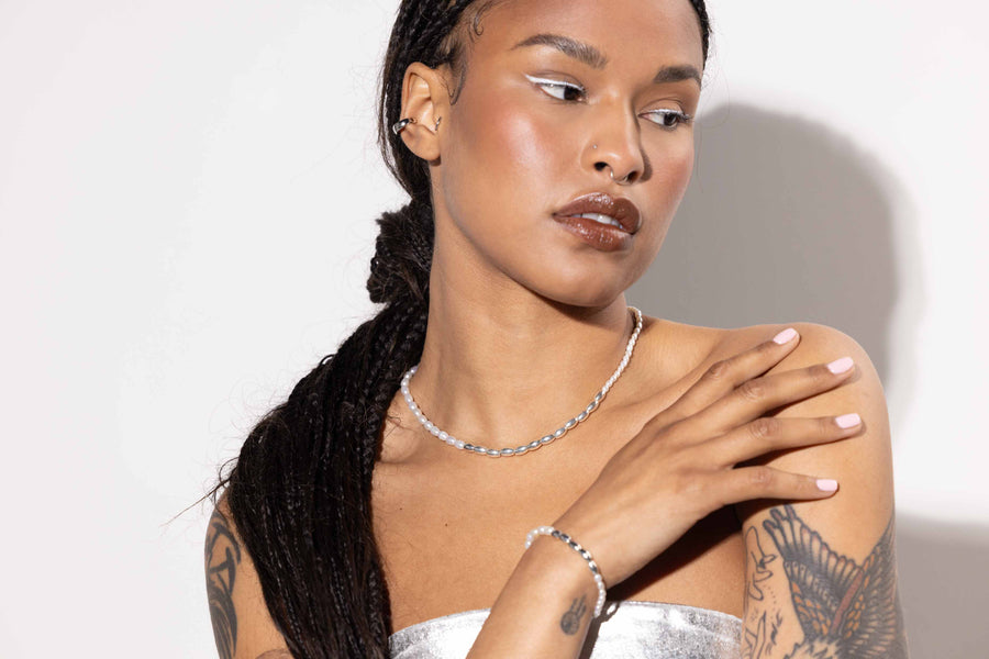 Gold/ Silver Dipped Freshwater Pearl Necklace