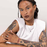 Women showing Asymmetrical Heart Chain