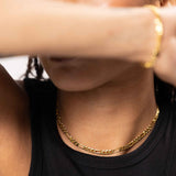 Figaro Chain Necklace - Gold