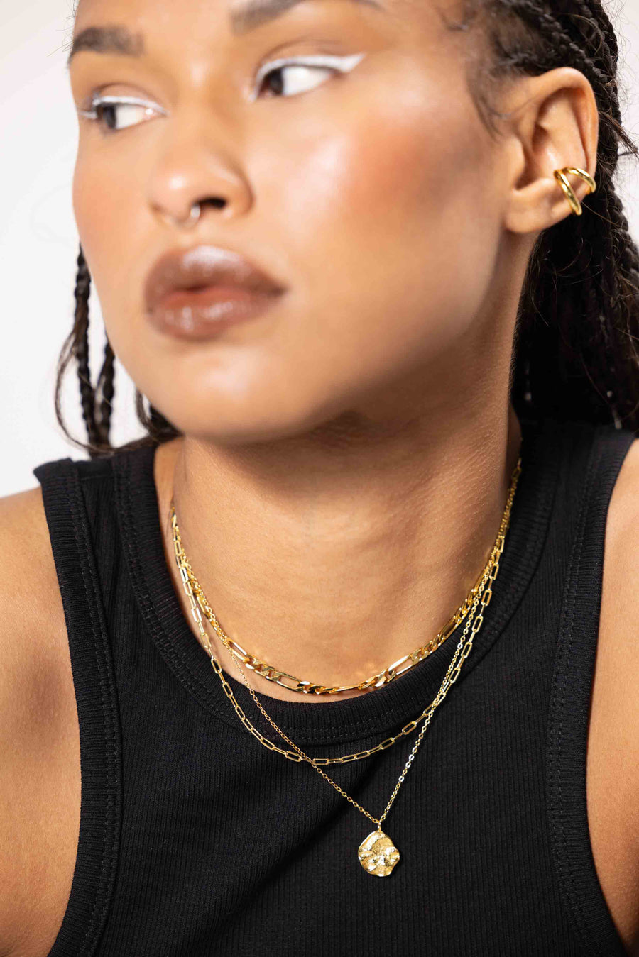 Figaro Chain Necklace - Gold