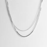 Double Layered Beaded Chain Necklace