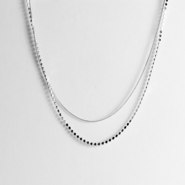 Double Layered Beaded Chain Necklace