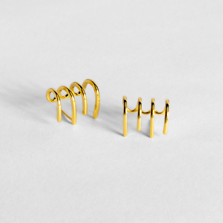 Four Claw Earrings - Gold