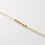 Gold/ Silver Dipped Freshwater Pearl Bracelet