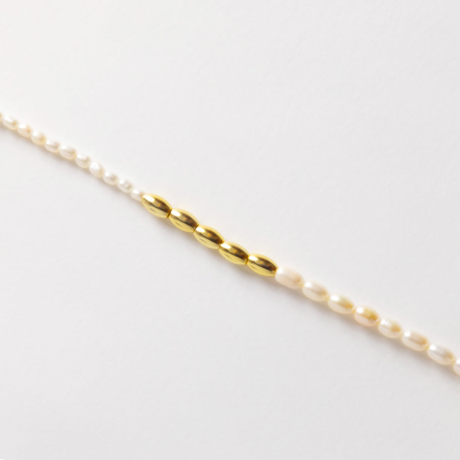 Gold Dipped Freshwater Pearl Bracelet