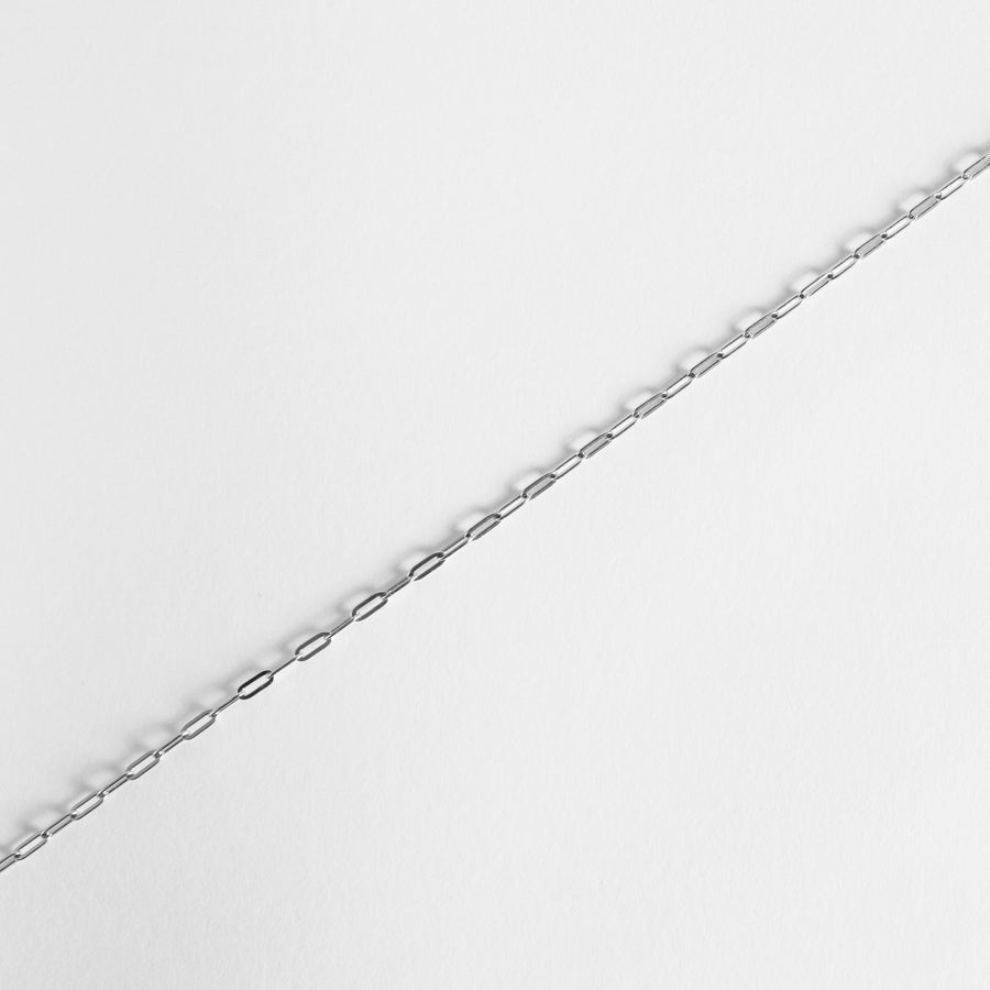 Paper Clip Chain Necklace - Silver