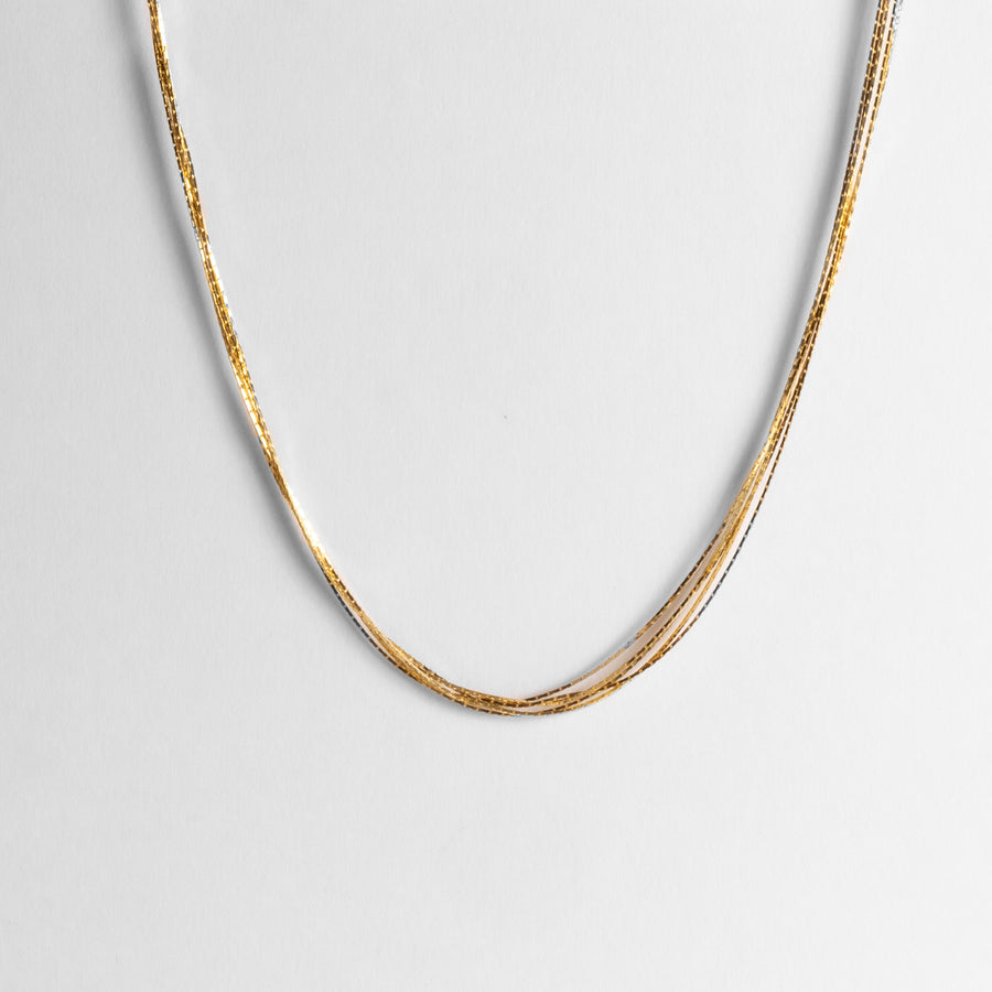 Multi-layered Cobra Gold Chain Necklace