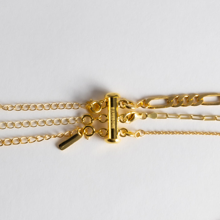 Three Layer Necklace Clasp - Gold