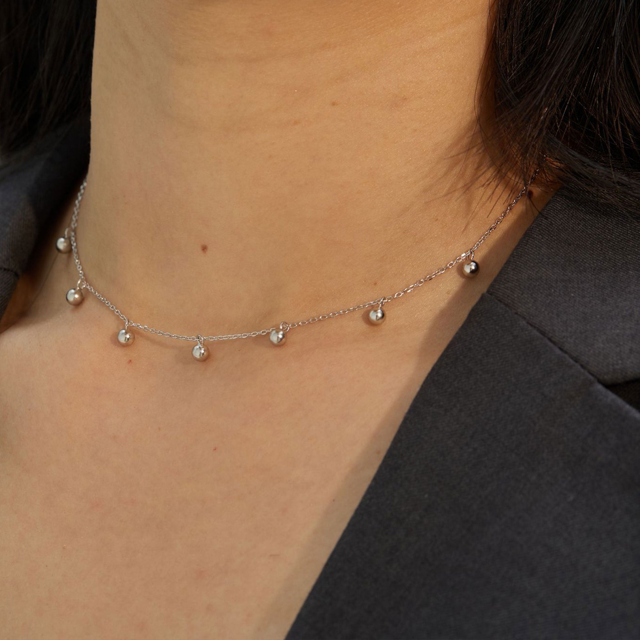 beaded choker. choker. choker necklaces. choker necklace. sterling silver choker necklace. silver choker