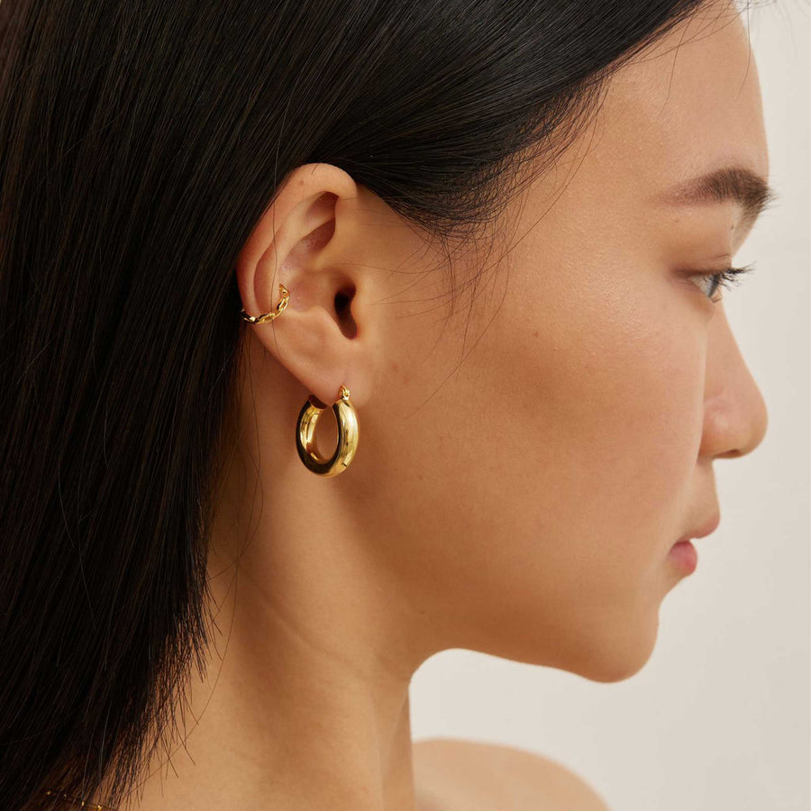 cuff earrings gold