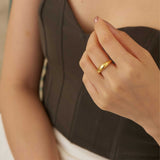Gold Dome Open Ring