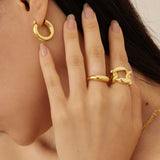 Gold Dome Open Ring