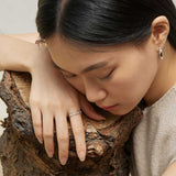 Geometric Duo Band Open Ring