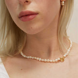 Women Wearing Freshwater Pearl Necklace