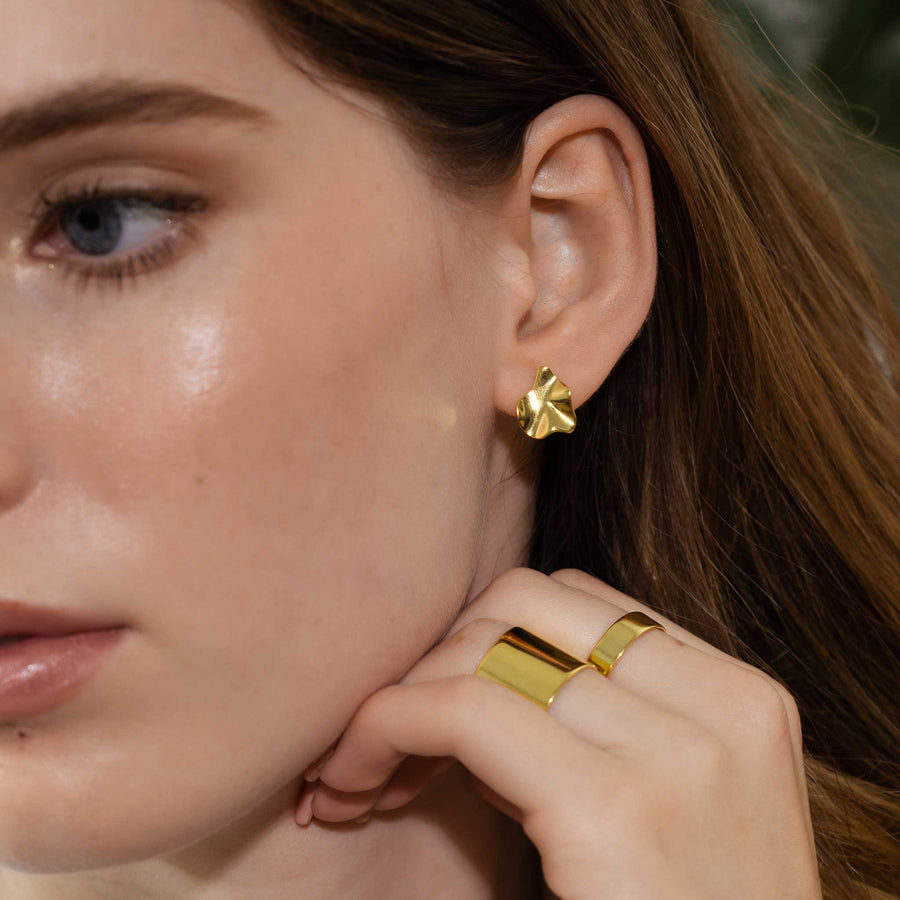 Gold Leaf Studs