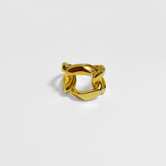 Bold Gold Chain Open Ring
