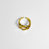 Bold Gold Chain Open Ring