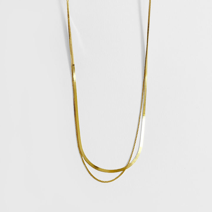 Double Layered Snake Chain - Gold