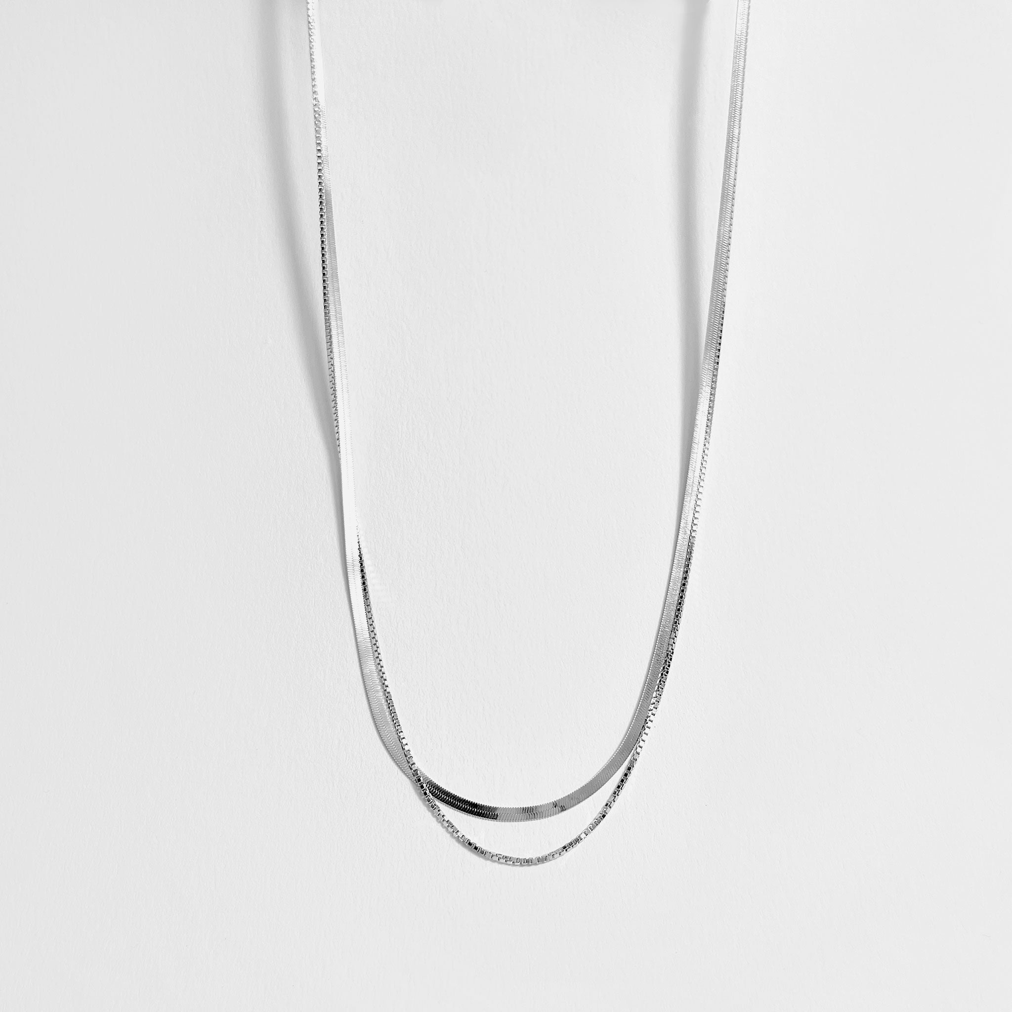 Double Layered Snake Chain - Silver